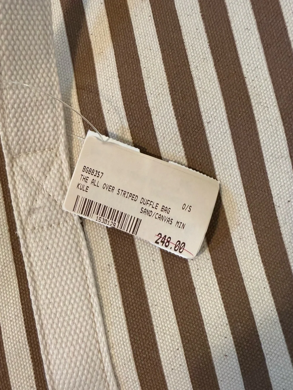 KULE The All Over Striped Duffle Bag